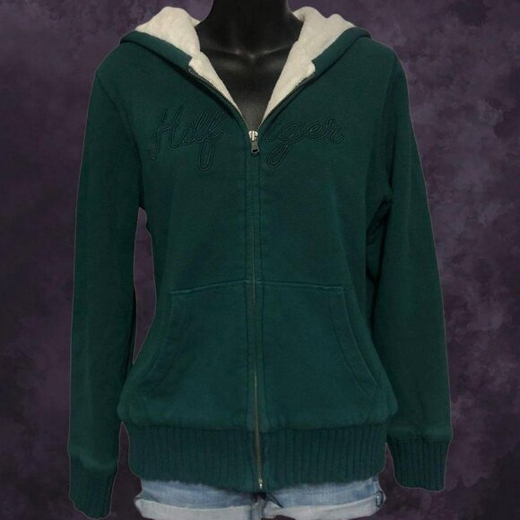 Tommy Teal Sherpa Hoodie - Picture 1 of 7